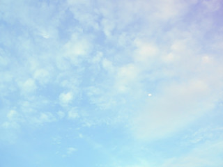 Naklejka na ściany i meble Bright Blue Cloudy Sky Background