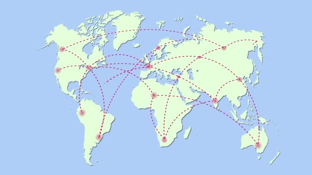 travelling across the world