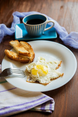 traditional breakfast of scrambled eggs and vegetables