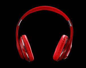 red headphones 