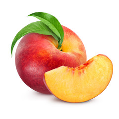 peach fruits isolated