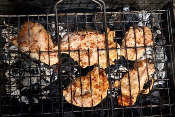 meat fried in a lattice
