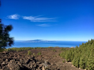 Blick vom Teide-Nationalpark auf La Gomera