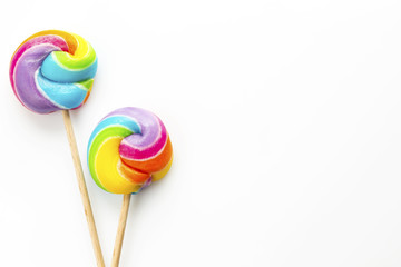 rainbow color lollipop