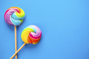 rainbow color lollipop