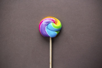 rainbow color lollipop