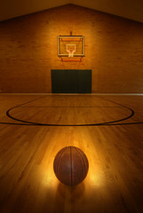 Naklejka premium Basketball Court and Hoop Victory and Success