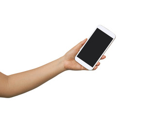 hand hold and touch a cell phone