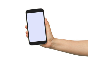 hand hold and touch a cell phone