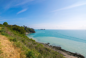 Obraz premium Springtime in Cancale town and surroundings, Pointe du Grouin, France, Brittany, Europe