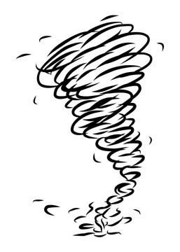 storm / cartoon vector and illustration, black and white, hand drawn, sketch style, isolated on white background.