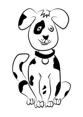 Little simple vector dog