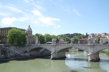 Fototapeta na wymiar Ancient bridge in Rome