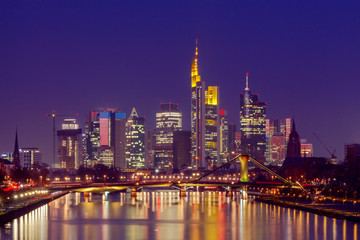 Obraz na płótnie Canvas Frankfurt. Skyscrapers of the city's business center.