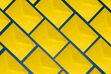 Background of yellow envelopes.