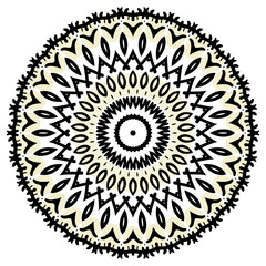 Colorful bright vector illustrated mandala.