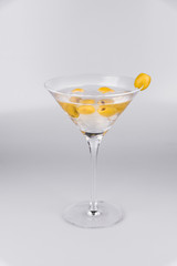 Martini cocktail on isolated white background