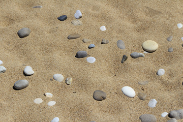Fototapeta na wymiar Sand und Steine