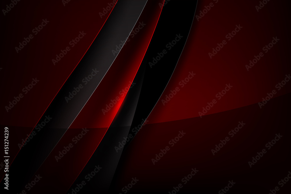 Aufkleber abstract background red and dark overlap with shadow vector illustration eps10 001