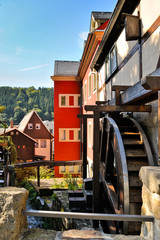 Mühlenbäckerei, Gasthof zur Mühle, Schmilka, Sächsische Schweiz, Sachsen, Deutschland, Europa, Nationalparkregion Sächsische Schweiz, Unesco Weltnaturerbe