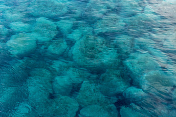 Obraz premium Beautiful clear sea water, in Greece, spring day