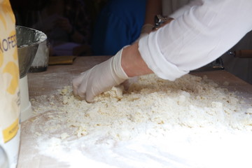 woman making pasta