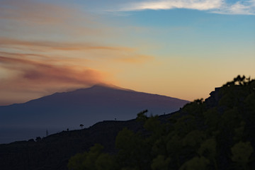 Etna sunset