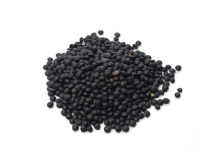 Beluga lentils on white