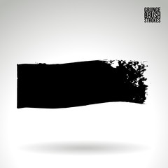 Brush stroke and texture. Grunge vector abstract hand - painted element. Underline and border design.