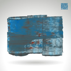 Brush stroke and texture. Grunge vector abstract hand - painted element. Underline and border design.