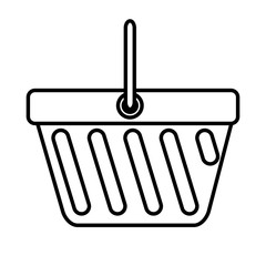 basket shopping isolated icon vector illustration design