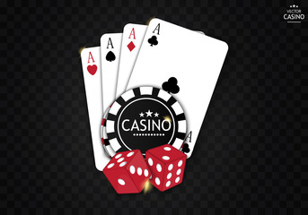 Casino online poker traditional cards set for safe gambling getting cash money. Illustration of casino online in flat style. Online poker app. Vector EPS10