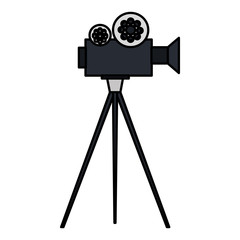 Obraz premium video camera cinema icon vector illustration design