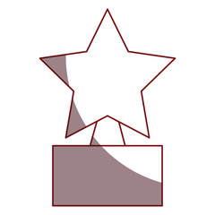 trophy star isolated icon vector illustration design