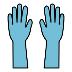 surgical gloves isolated icon vector illustration design