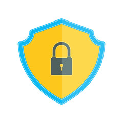 Cyber Security  Icon flat design.