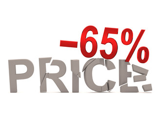 A discount of  65% for the cracked decals price. 3d sale render