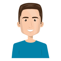 young man avatar character vector illustration design