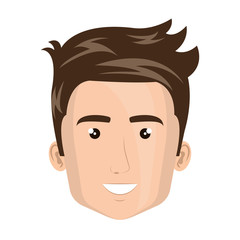 young man head avatar vector illustration design