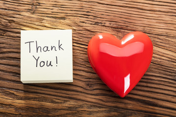 Thank You Note With Heart
