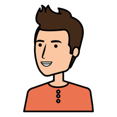 young man avatar character vector illustration design