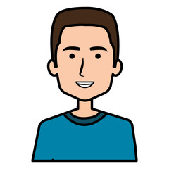 young man avatar character vector illustration design