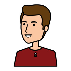 young man avatar character vector illustration design