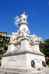 Fototapeta na wymiar Monument to Christopher Columbus in Genoa, Italy.