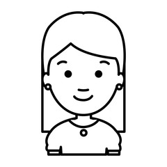 cute little girl character vector illustration design