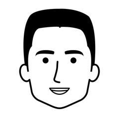 young man head avatar vector illustration design