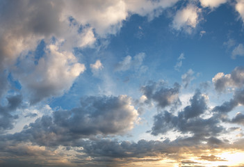 Naklejka na ściany i meble Sunset sky panorama background