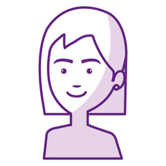 young woman shirtless avatar character vector illustration design