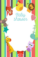 baby card with animals
