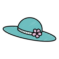 Nice summer hat icon vector illustration design